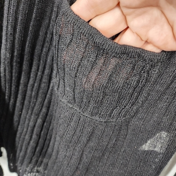 BASCO LINEN BUTTON FRONT SWEATER - Picture 7 of 8